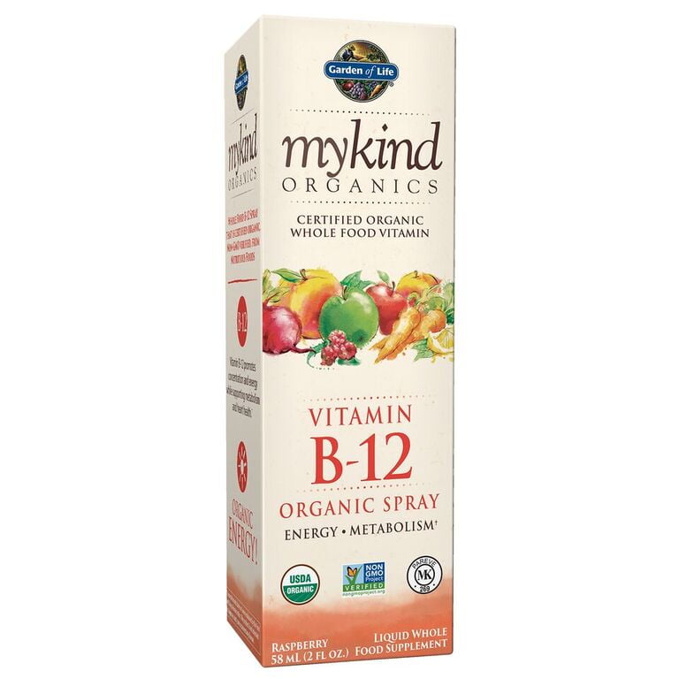 Garden of Life Mykind Organics Vitamin B12 Spray, Raspberry, 2 Fl Oz