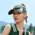 thumbnail image 4 of KLL Sport Sun Visor Hats Ball Caps Empty Top Baseball Sun Cap for Men Women-Floral Ship On Ocean, 4 of 6