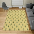 thumbnail image 2 of Owl Turkish Area Rug, Cartoon Style Illustration of Birds on the Branches Mysterious Woods Print, Soft Carpet for Living Room Decor with Distressed Look, 5.2' X 7.6', Dark Mustard, by Ambesonne, 2 of 4