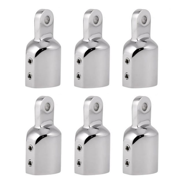 6 piezas de material acero inoxidable 1 " extremo de tubo Bimini hardware de montaje barco marino Zulema Piezas de barco de tapa de extremo de ojo