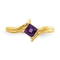 thumbnail image 5 of Solid 14k Yellow Gold Gemstone Ring Band with CZ Cubic Zirconia Size 6, 5 of 6