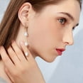 thumbnail image 5 of 9 Pairs Long Tassel Dangle Earrings for Women, Sparkling CZ Threader Drop Earrings Set for Wedding Bridal, 5 of 7