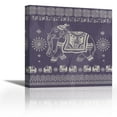 thumbnail image 1 of Boho Elephant Purple - Contemporary Fine Art Giclee on Canvas Gallery Wrap - wall décor - Art painting - 33 x 33 Inch - Ready to Hang, 1 of 2