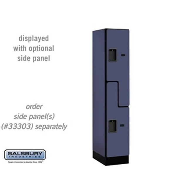 SalsburyIndustries  Double Tier S Style 1 Wide 5 ft. X 18 in. Designer Wood Locker - Blue