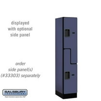 SalsburyIndustries Double Tier S Style 1 Wide 5 ft. X 18 in. Designer Wood Locker - Blue