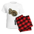 thumbnail image 5 of CafePress - Gold Norse Dragon Women's Light Pajamas - Women's Short Sleeve Print T-Shirt and Pants Light Cotton Pajama Set, 5 of 7
