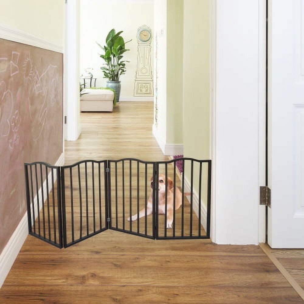 72" Baby Gate for Doorways and Stairs, Extra Wide Child Gate Dog Gates, Dog Gates for the House, Dark Brown