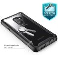 thumbnail image 4 of WEI Case for Galaxy S9+ Plus 2018 Release, [Ares] Full-Body Rugged Clear Bumper Case with Built-in Screen Protector (Black), 4 of 8