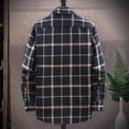 thumbnail image 4 of Conairie Mens Plaid Shirt Long Sleeve Fashion Casual Collar Regular Fit Plaid Shirt Lightweight Versatile Fall Flannel Classic Basic Tops With Pocket Dark Blue 39, 4 of 5