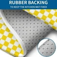 thumbnail image 4 of Yellow and White Checkered Pattern Bathroom Rugs Sets 3 Piece,Toilet Cover Set,Absorbent Non Slip Bathroom Mats Sets with U-Shaped Contour Rug Toilet Rug Set, 4 of 5