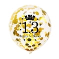 thumbnail image 2 of Globos para fiesta SHUNTAI 15 unidades para 13.º cumpleaños, dorado y negro, 2 of 6
