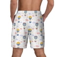 thumbnail image 3 of Kdxio Hot Air Balloon Print Men's Swim Trunks with Compression Liner 7 Inch Inseam Quick Dry Swim Shorts, 3 of 7