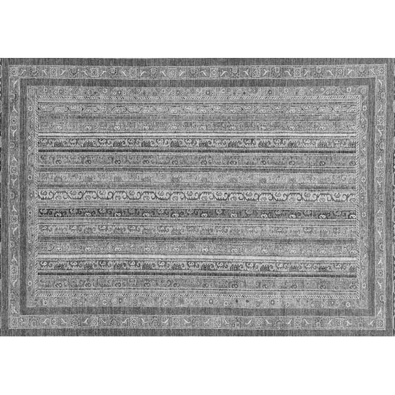 Ahgly Company Indoor Rectangle Abstract Gray Modern Area Rugs, 2' x 4'