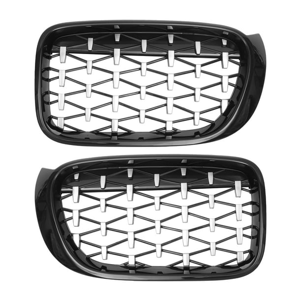 No.51117338571/51117338572 Parachoques delantera rejilla para BMW Izquierda Derecha 1 par Negro Plata