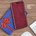 thumbnail image 7 of Galaxy A21 Case, Samsung Galaxy A21 US Version Wallet Case, Tekcoo Premium [RFID Blocking] Cash ID Credit Card Slots Holder Carrying Vegan Leather Folio Flip Cover Cases [Wine Red], 7 of 7