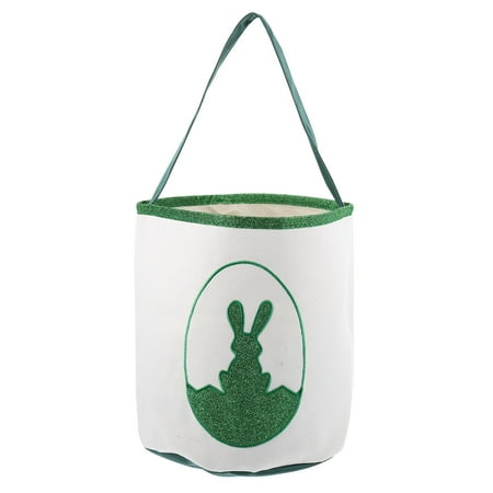 

1pc Easter Candy Basket Lovely Rabbit Pattern Candy Bucket Handy Treat Bag