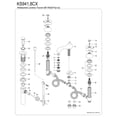 thumbnail image 3 of Kingston Brass KS948CX  Two-Handle 3-Hole Deck Mount Widespread Bathroom Faucet with ABS Pop-Up Drain in Brushed Nickel, 3 of 4