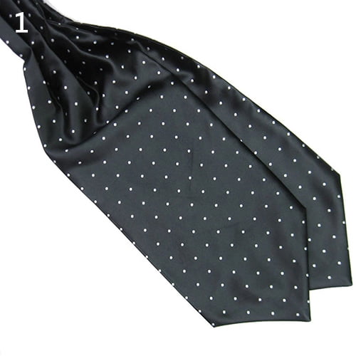 Trayknick Foulard Cravate pour Homme, Mode, Lisse, Imprimé à Pois, Cravate Ascot, Cravate de Cou, Mélange de Soie