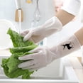 thumbnail image 4 of Guantes de látex para lavar platos, resistentes al agua, para mujer, para cocina, limpieza duradera, tareas domésticas, utensilios para lavar platos, 4 of 5