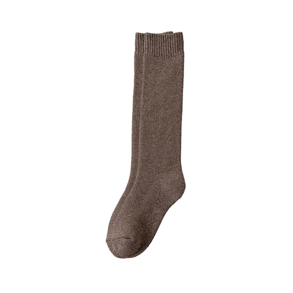 Levmjia Women Socks Fashion Casual Thermal Mid Cuff Thick Warm Solid Color Cozy Non Slip Comfortable Breathable Everyday Wear Autumn Winter