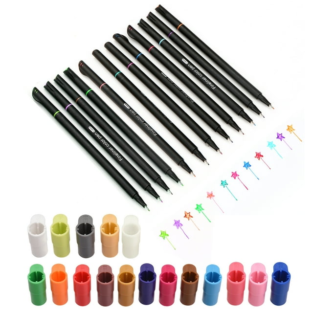 29-Piece Engraving Machine Accessory Set for All MARKER Devices: 17 Pen Adapters & 12 Color Line Pens Compatible with Explore Air 3/Air 2/Air/Maker/Maker 3