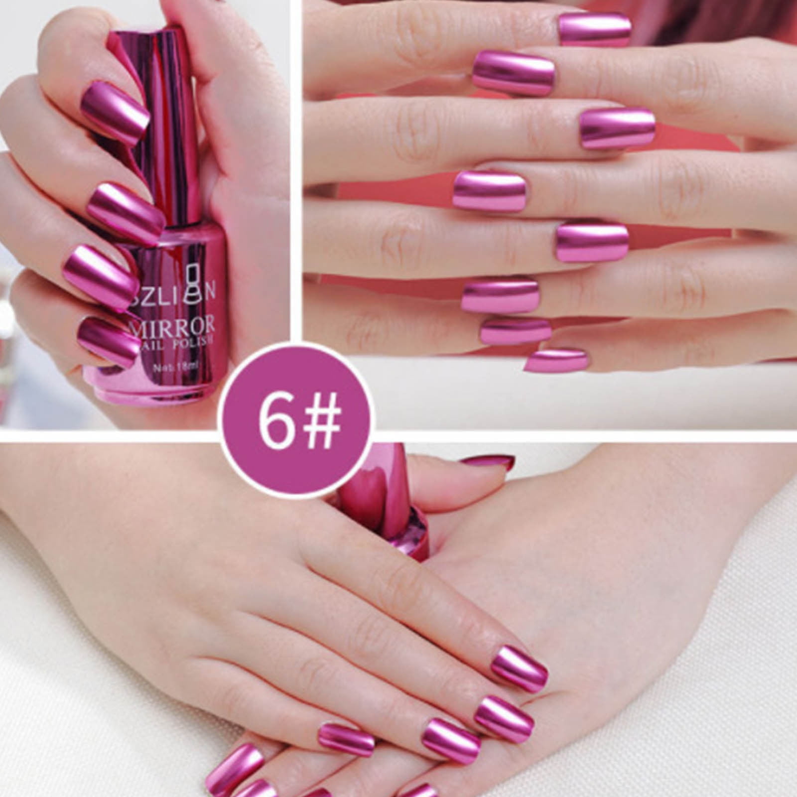 Tarmeek 12 Colors Metal Nail Polish Nail DIY Nail Polish V Portable Quick Dry Colors Metal Polish Great for Spring and Daily Life Quality Gift for Women
