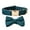 Peacock Green, variant on Zeya Bowtie Dog Collar, Velvet Dog Collars with Detachable Bowtie Metal Buckle, Soft Comfortable Adjustable Bow Tie Collars for Small Medium Large Dogs