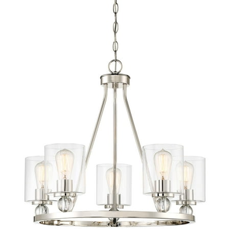 

Minka Lavery 3075-613 Studio 5 5 Light 26 Wide Chandelier - Nickel