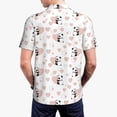 thumbnail image 6 of Wukai Heart Panda Men’s Polo Shirts,Quick-Dry Athletic Shirt,Classic Fit Shirts-Small, 6 of 8