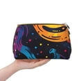 thumbnail image 4 of Picia Playful Ghosts Night Sky Print Leather Makeup Bag Make Up Bag Travel Toiletry Bag for Her Girlfriend Teacher Teen Girl Gifts, 4 of 8