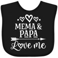 thumbnail image 3 of Inktastic Mema and Papa Love Me Boys or Girls Baby Bib, 3 of 4