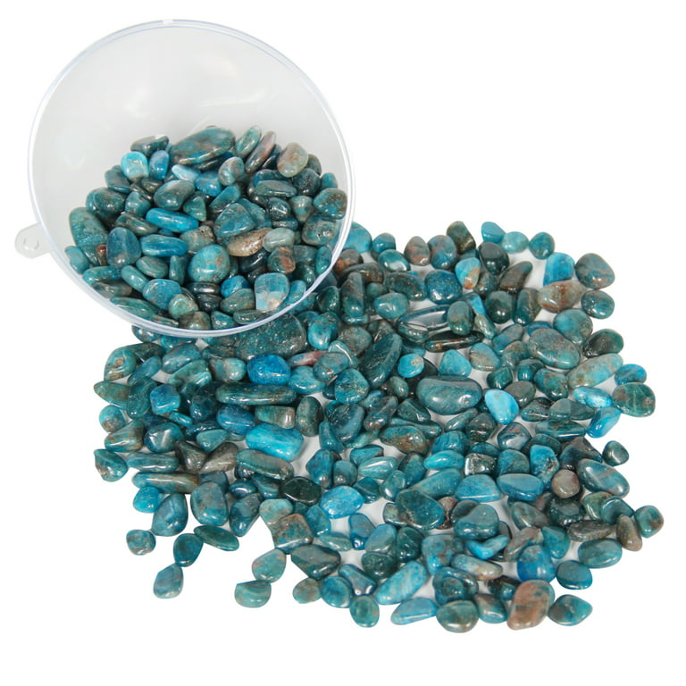 Orientrea 1.1lb Natural Crushed Blue Apatite Crystal Tumbled Chips-Blue  Apatite Healing Crystals Chips Bulk, Crushed Crystal Gemstones for Crafts,  Beautiful Package for Gift 