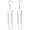 Silver, variant on Stainless Steel Paper Clip Style Party Statement Dangle Earrings
