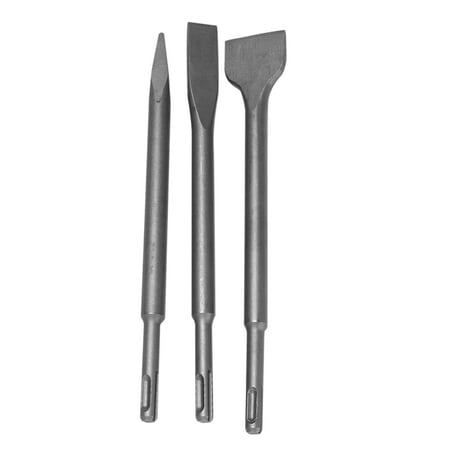 

3Pcs Groove Gouge Flat Chisels Set Electric Hammer Brick Drill Bit Wall Concrete Drilling Tools Flat Chisels