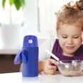 thumbnail image 6 of Linkidea Water Bottle Sleeve Compatible with Thermos FUNTAINER Tritan 16oz, Steel 12oz, Kids Bottle Holder Bag with Name Tag, Navy Blue, 6 of 6