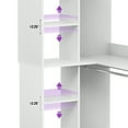 thumbnail image 6 of Homieasy 95"-132"Closet System With Drawers & Shelves Corner Closet,Freestanding Wardrobe Organizer, DIY Custom Storage for Bedroom, Living Room, Sets of 3,White, 6 of 7