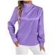 thumbnail image 2 of Blusa de trabajo,Suéter de manga larga y cuello redondo para mujer, top informal de color liso, poliéster, cómodo para uso diario, para casa y trabajo, sopatenor, 2 of 8