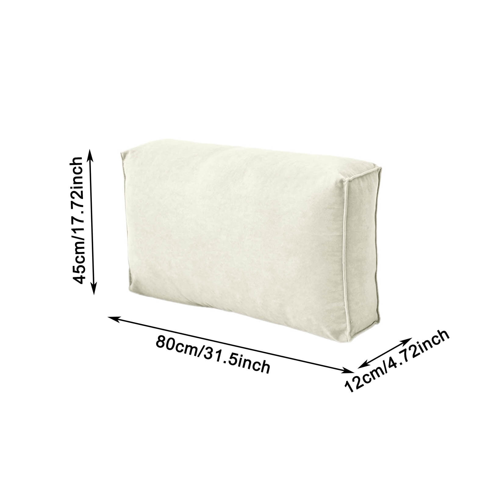 Couch Back Cushions Replacement Pillow Supportive Sofa Waist Cushion Headboard Back Rest Pillow Comfortable Reading Pillow Lumbar Support Pillow(B,31.5 Inch)