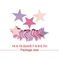 thumbnail image 4 of Recortes de confeti de estrellas colgantes, adorno de cartel pequeño, decoración de fiesta, adorno creativo para el hogar, suministros festivos Kits de decoración para fiestas rosa violeta rosa Advancent HA059433-06, 4 of 6