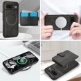 thumbnail image 5 of for Google Pixel 8 Case, Compatible with MagSafe, Detachable Magnetic Wallet Case with PU Leather Kickstand Card Slots Shockproof Protection 2 In 1 Case for Google Pixel 8, Black, 5 of 5