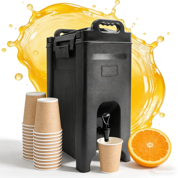 XYJBHB 5 Gallon Insulated Beverage Dispenser, Hot & Cold Leak-Proof Drink Container with Handles for Commercial Catering, Home Parties & Outdoor Use