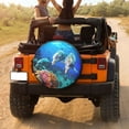 thumbnail image 3 of KAKALAD Ocean Sea Animal Dolphin 02 Spare Tire Cover Universal Vehicle Accessories Buckle Car Tools 16”in, 3 of 6