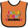 thumbnail image 3 of Inktastic I Love You Grandma with Flowers Girls Baby Bib, 3 of 4