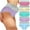 F, variant on Matoen 5 Pack Women's Soft Cotton Breathable Briefs Ladies Mid-High Waisted Full Coverage Panties (Regular & Plus Size)