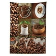 thumbnail image 3 of Ambesonne Brown Tablecloth Rectangular Table Cover, Coffee Beans and Bags, 60"x84", Brown Green, 3 of 4