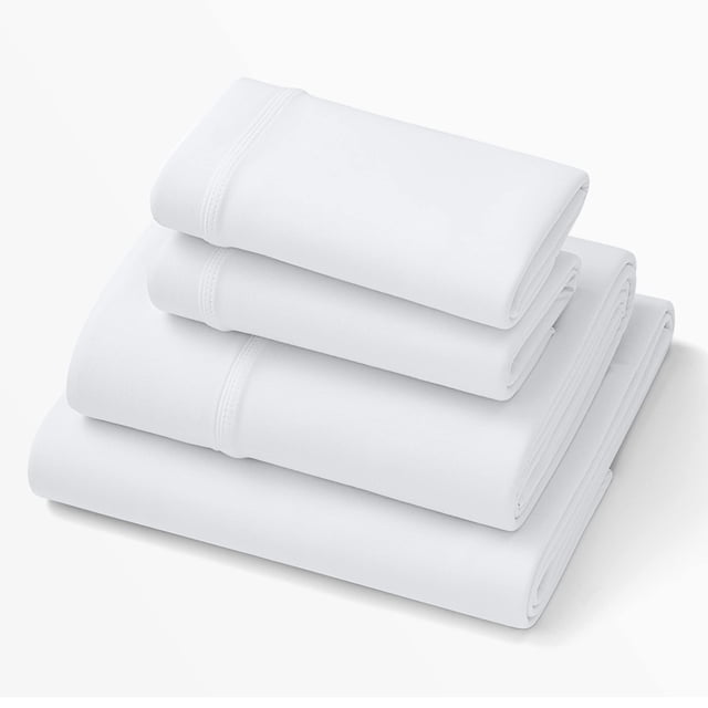 Sheet Purple SoftStretch King/Cal King Mezcla de rayón blanco