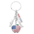 thumbnail image 1 of Llavero metálico con estampado creativo de la bandera estadounidense. Llavero elegante, regalo ideal para hombres y mujeres., 1 of 7