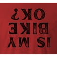 thumbnail image 2 of 9 Crowns Men's  Unisex Graphic Tee Dont Bike Ok Funny  T-shirt (BikeOk-Red, X-Large), 2 of 3