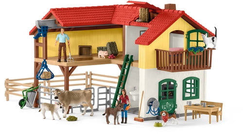 wooden toy farmyard