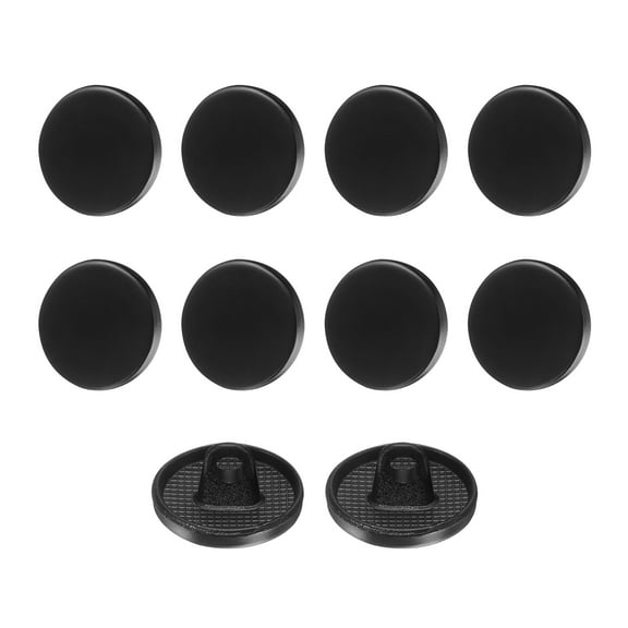 Uxcell 10pcs 20L Metal Round Flat Sewing Buttons 12mm Alloy Shank Craft Replacement Button for Men Women Suit Woolen Coat Shirt Trousers Sewing Crafts, Matt Black
